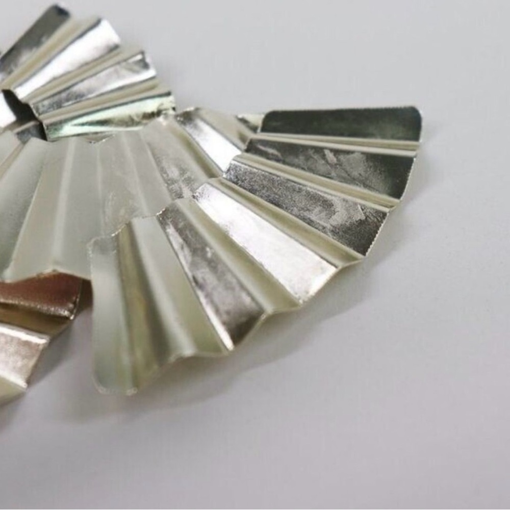 Silver Geometric Earrings - image 7